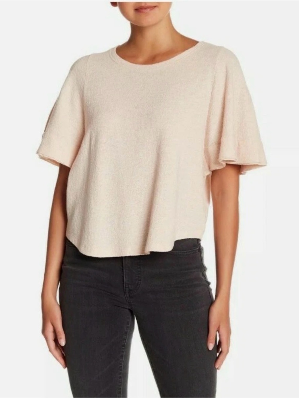 Madewell Plutter Sleeve Ingrid Top Dolman Blush Pink Cotton
Boxy Oversized S
